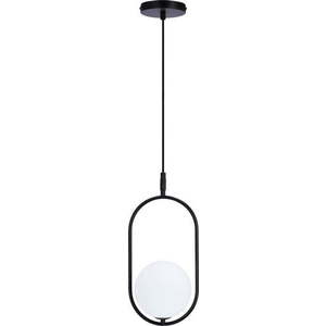 Černé závěsné svítidlo se skleněným stínidlem 18.5x15 cm Cordel – Candellux Lighting obraz