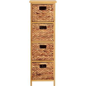 Vysoká komoda z masivu pavlovnie v přírodní barvě 32x100 cm – Premier Housewares obraz