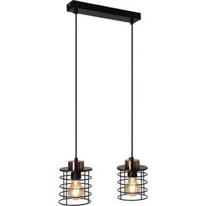 Černé kovové závěsné svítidlo 12x37 cm Glob – Candellux Lighting obraz