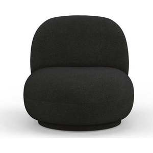 Černé křeslo z textilie bouclé Chuck – Micadoni Home obraz