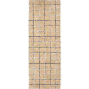 Ručně tkaný vlněný běhoun jantarový 80x230 cm Mosaic Amber – Lorena Canals obraz