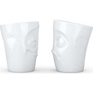 Sada 2 bílých hrnků z porcelánu 58products Cheery & Baffled obraz