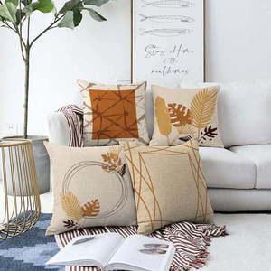 Sada 4 povlaků na polštáře Minimalist Cushion Covers Neutral, 55 x 55 cm obraz