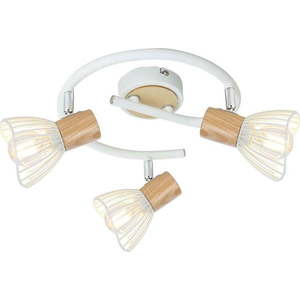 Bílo-přírodní stropní svítidlo s kovovým stínidlem 42x42 cm Chile – Candellux Lighting obraz