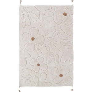 Krémový pratelný ručně tkaný bavlněný dětský koberec 120x180 cm Gentle Flora – Nattiot obraz