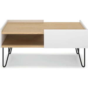 Konferenční stolek s deskou v dubovém dekoru 100x55 cm Nina - TemaHome obraz