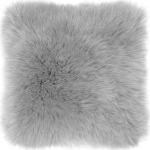 Šedý polštář Tiseco Home Studio Sheepskin, 45 x 45 cm obraz