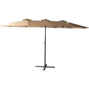 Béžový slunečník 456x270 cm Double - Rojaplast obraz