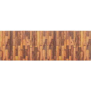 Hnědá plastová koupelnová předložka 65x200 cm Lambris – Wenko obraz