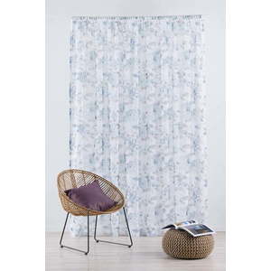 Bílo-modrá záclona 300x260 cm Elsa – Mendola Fabrics obraz