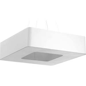 Bílé závěsné svítidlo se skleněno-textilním stínidlem Piano – Nice Lamps obraz