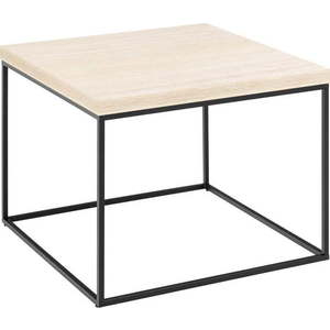Béžový konferenční stolek s deskou v dekoru mramoru 60x60 cm Barossa – Actona obraz
