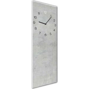 Nástěnné hodiny Styler Glassclock Concrete, 20 x 60 cm obraz