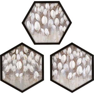 Obrazy v sadě 3 ks 35x35 cm Pentagons – Wallity obraz