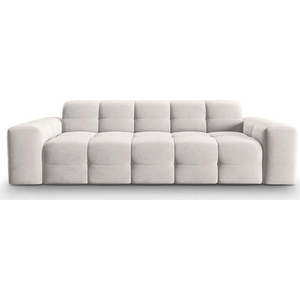 Světle šedá sametová pohovka 222 cm Kendal – Micadoni Home obraz