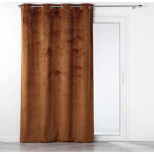 Hnědý sametový závěs 140x240 cm Analia – douceur d'intérieur obraz