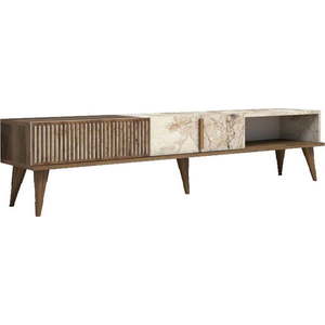 TV stolek v dekoru mramoru v přírodní barvě 180x40 cm Milan – Kalune Design obraz
