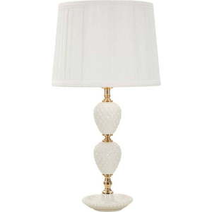 Bílá stolní lampa s textilním stínidlem (výška 57 cm) Torre – Mauro Ferretti obraz