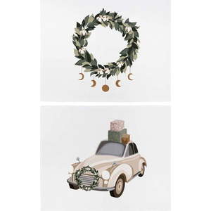 Látková prostírání s vánočním motivem v sadě 2 ks 35x47 cm Festive Car – Butter Kings obraz
