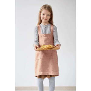 Dětská oranžová lněná zástěra Linen Tales Pinafore, 60 x 34 cm obraz