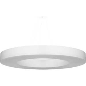 Bílé závěsné svítidlo s textilním stínidlem ø 90 cm Galata Slim – Nice Lamps obraz