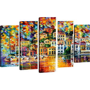 Sada 5 obrazů Tablo Center Bright Houses obraz