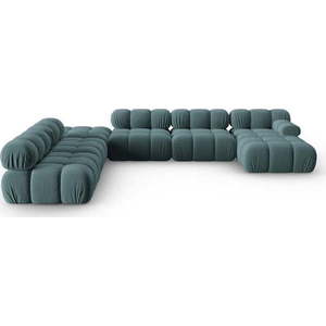 Sametová pohovka v petrolejové barvě 379 cm Bellis – Micadoni Home obraz