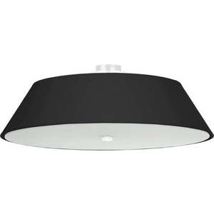 Černé stropní svítidlo s textilním stínidlem ø 70 cm Hektor – Nice Lamps obraz