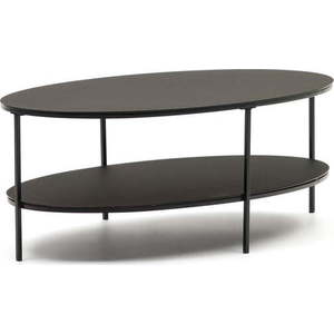 Černý konferenční stolek se skleněnou deskou 65x110 cm Fideia – Kave Home obraz
