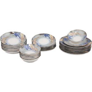 24dílná sada porcelánového nádobí Güral Porselen Abstract obraz