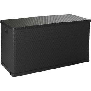 Tmavě šedý zahradní úložný box Rattan – Toomax obraz
