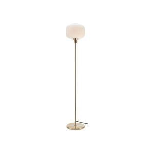 Bílá stojací lampa s konstrukcí ve zlaté barvě Markslöjd Sober obraz