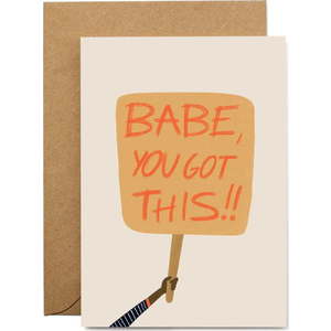 Přáníčko z recyklovaného papíru s obálkou Printintin You got this, babe!, formát A6 obraz