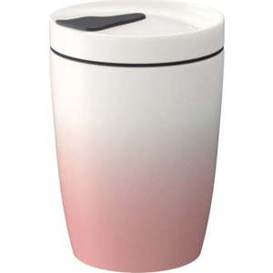 Růžovo-bílý porcelánový cestovní hrnek Villeroy & Boch Like To Go, 290 ml obraz