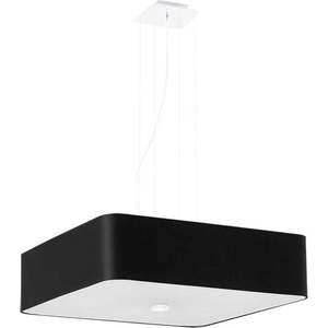 Černé závěsné svítidlo se skleněno-textilním stínidlem Kortez – Nice Lamps obraz