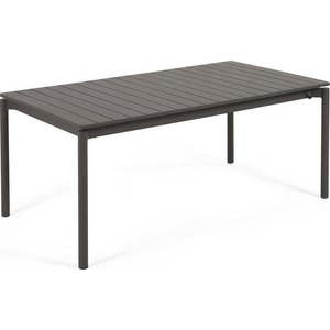 Černý hliníkový zahradní stůl Kave Home Zaltana, 180 x 100 cm obraz