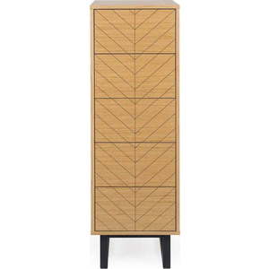 Komoda v dubovém dekoru Woodman Camden Herringbone, 40 x 123 cm obraz
