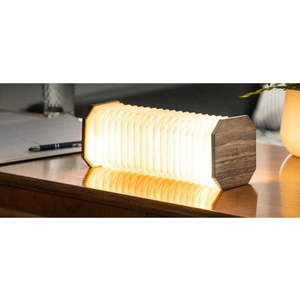 Hnědá LED stmívatelná stolní lampa (výška 3, 5 cm) Accordion – Gingko obraz