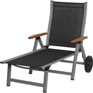 Černé kovové zahradní lehátko Ass Comfort - Sun Garden obraz