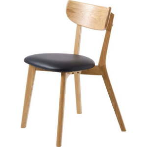 Jídelní židle v černé a přírodní barvě v sadě 2 ks Pero – Unique Furniture obraz