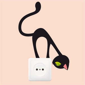 Samolepka Ambiance Curious Cat, 17 x 12 cm obraz