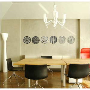 Samolepka Ambiance Grey And Black Circles obraz