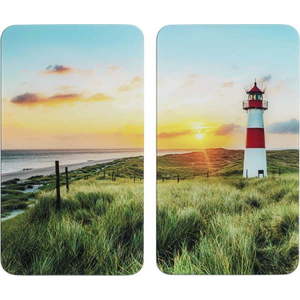 Kryty na sporák v sadě 2 ks z tvrzeného skla 52x30 cm Lighthouse - Maximex obraz