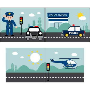 Dětský závěs k posteli 4 ks 195x75 cm Police – Vipack obraz