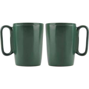 Tmavě zelené hrnky z kameniny v sadě 2 ks 250 ml Fuori – Vialli Design obraz