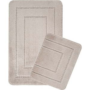Světle hnědé koupelnové předložky v sadě 2 ks 50x80 cm Cerceve – Foutastic obraz