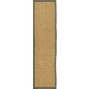 Vnitřní a venkovní koberec v zelené a světle hnědé barvě 60x230 cm Sisal Look – Flair Rugs obraz
