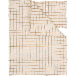 Béžová souprava do postýlky Camel Check – Malomi Kids obraz
