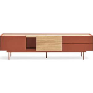 TV stolek v dekoru dubu v cihlovo-přírodní barvě 180x45 cm Otto – Teulat obraz