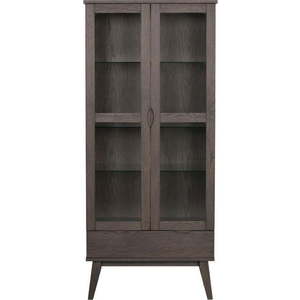 Hnědá vitrína v dekoru dubu 82x185 cm Filippa – Rowico obraz